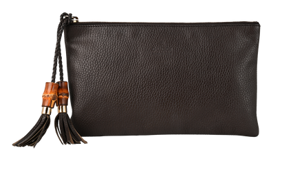 Gucci Bamboo Pouch, £250, Accessories, Brown, Leather, Front view